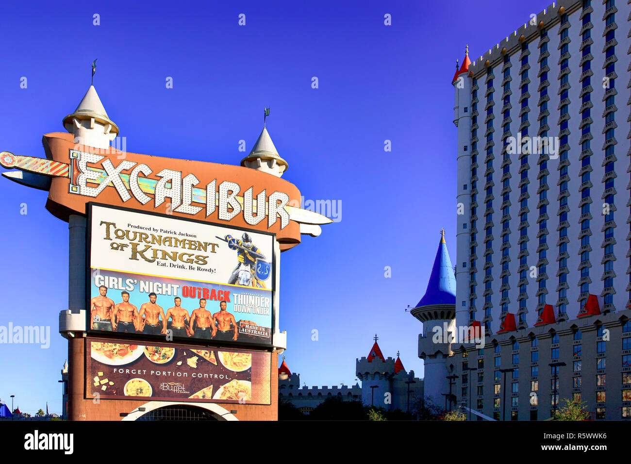 Das Excalibur Hotel in Las Vegas, Nevada Stockfoto