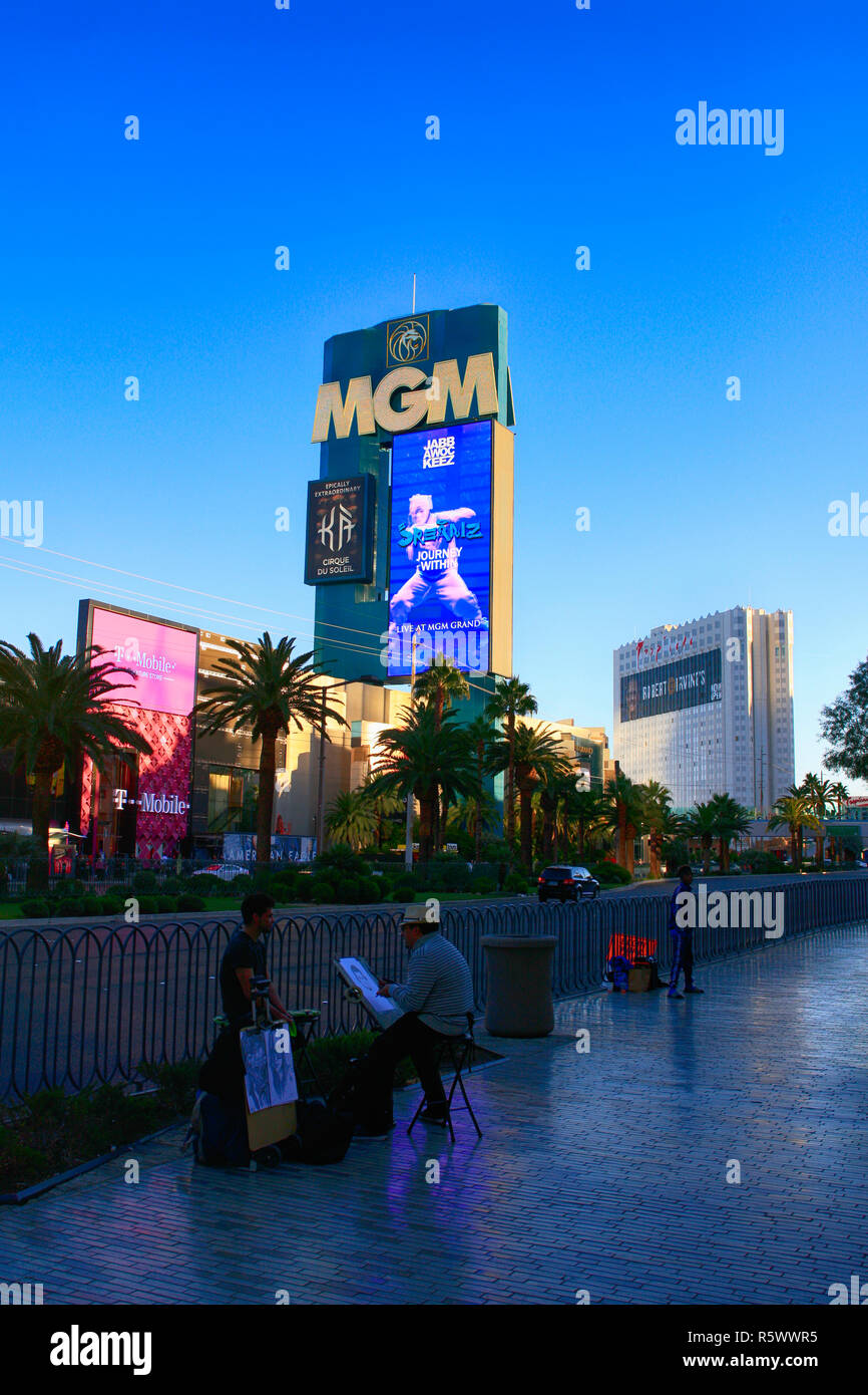 Die berühmten MGM Hotel auf dem Strip in Las Vegas, Nevada Stockfoto