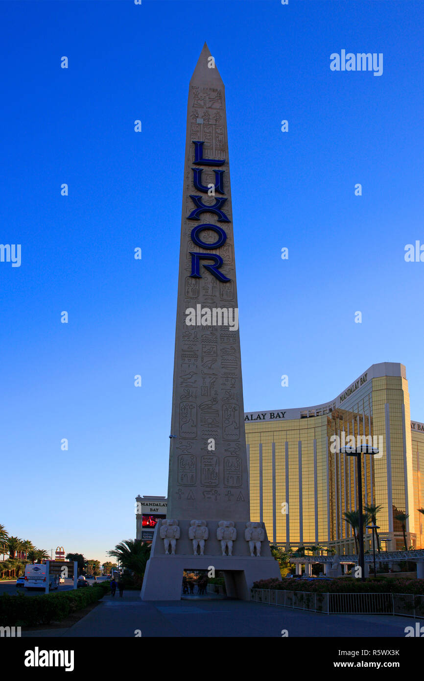 Das Luxor Hotel und Arena in Las Vegas, Nevada Stockfoto