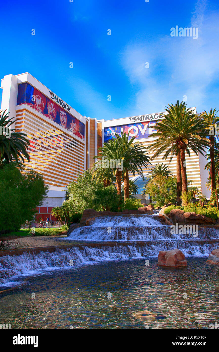 Das Mirage Hotel in Las Vegas, Nevada Stockfoto