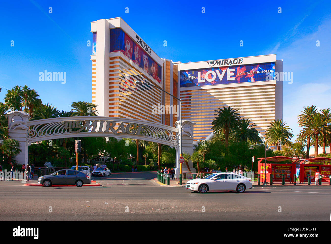 Das Mirage Hotel in Las Vegas, Nevada Stockfoto