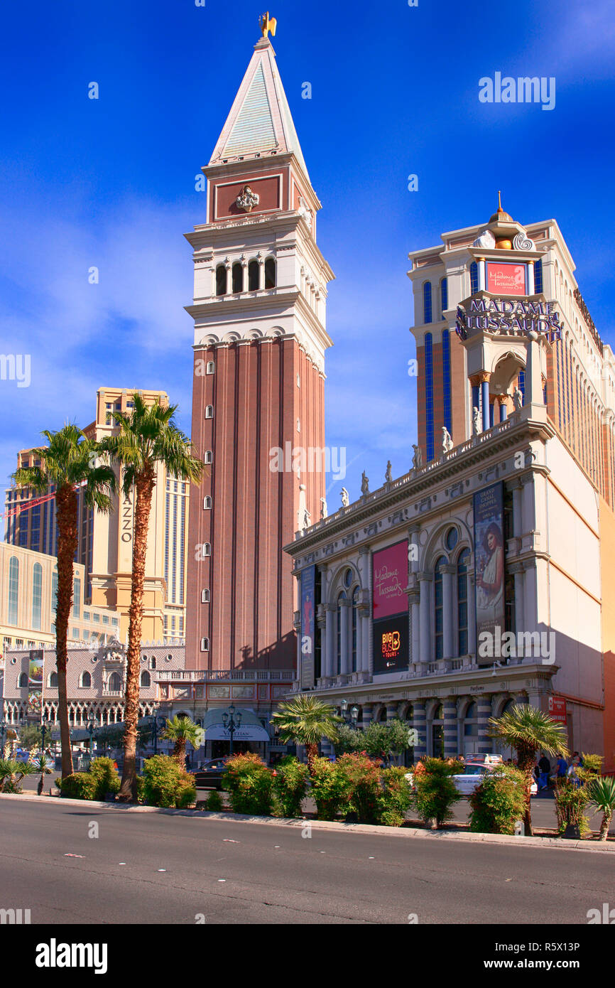 Die Venezianische St Mark's Campanile (Glockenturm) in Las Vegas, Nevada Stockfoto