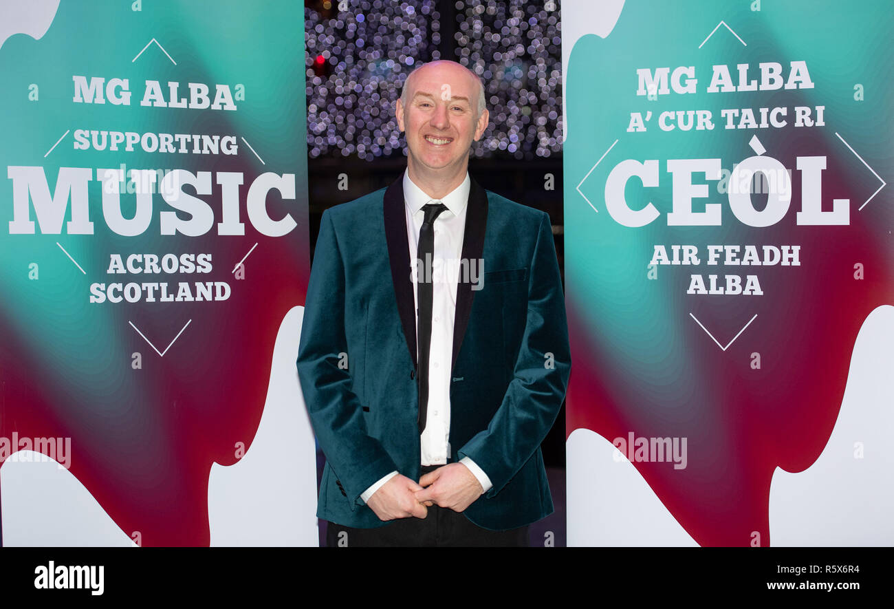 Hände hoch für herkömmliche feiert Schottlands lebendige traditionelle Musik Szene am MG Alba schottische Traditionelle Musik Awards 2018 in Perth Concert Hall Pi Stockfoto