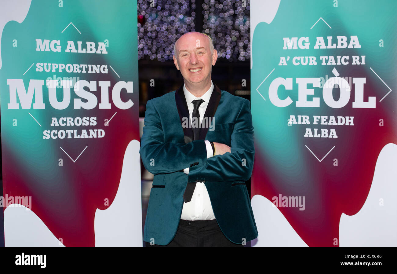 Hände hoch für herkömmliche feiert Schottlands lebendige traditionelle Musik Szene am MG Alba schottische Traditionelle Musik Awards 2018 in Perth Concert Hall Pi Stockfoto
