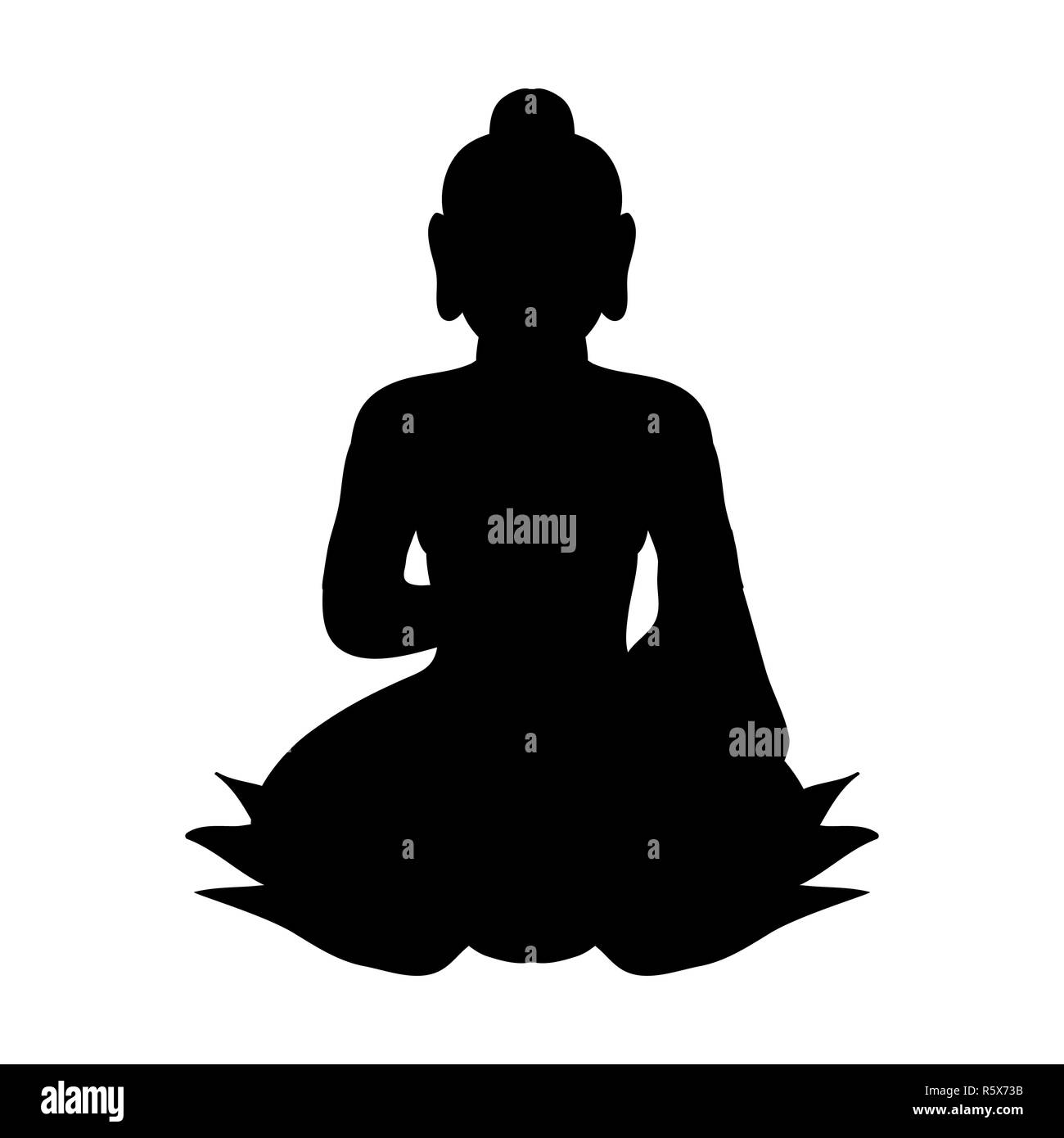 Buddha silhouette traditioneller Religion Spiritualität Stockfoto