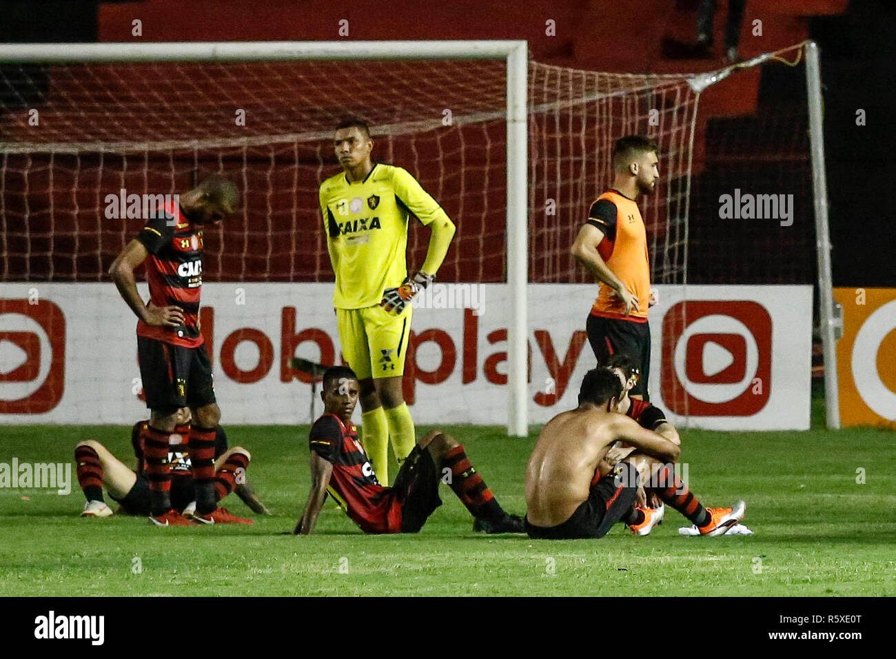 PE - Recife - 02/12/2018 - Brasilianische ein 2018, Sport Recife x Santos-Sport auf die B-Serie der Brasilianischen2019 nach dem Spiel zwischen Sport Recife und Santos abgesenkt, für die letzte Runde der brasilianischen Fußball-Meisterschaft, im Stadion von der Insel Retiro, an diesem Sonntag (02) Foto: Paulo Paiva/AGIF Stockfoto