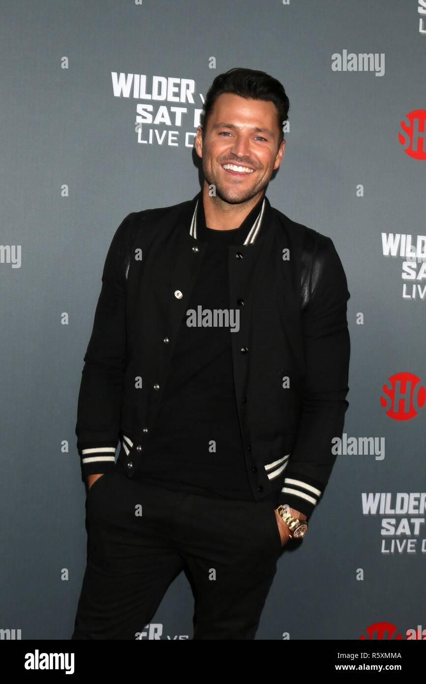 Los Angeles, CA, USA. 1. Dez, 2018. Mark Wright in der Ankunftshalle für VIP-Party roten Teppich für den WM-Kampf im Schwergewicht Wilder gegen Wut, Staples Center, Los Angeles, CA 1. Dezember 2018. Credit: Priscilla Grant/Everett Collection/Alamy leben Nachrichten Stockfoto