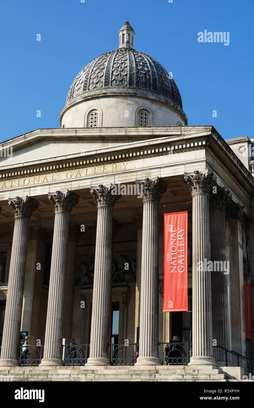 Die National Gallery in London, England Vereinigtes Königreich Großbritannien Stockfoto