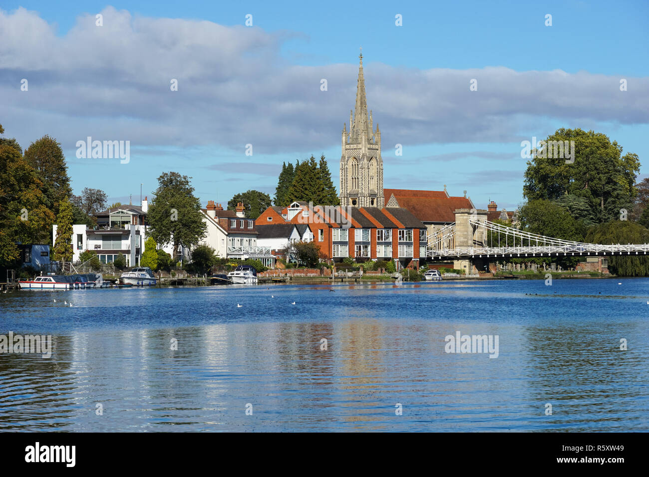 Die Themse in Marlow, Buckinghamshire, England Vereinigtes Königreich Großbritannien Stockfoto