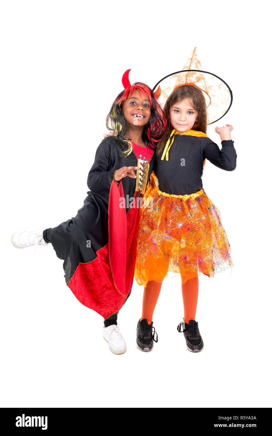 Kinder im Halloween Stockfoto