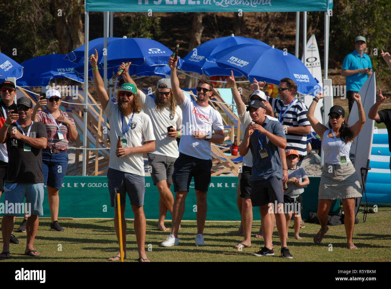 Fans an der Australian PGA Championship 2018, rund drei, RACV Royal Pines Resort, Gold Coast, Queensland, Australien. Stockfoto