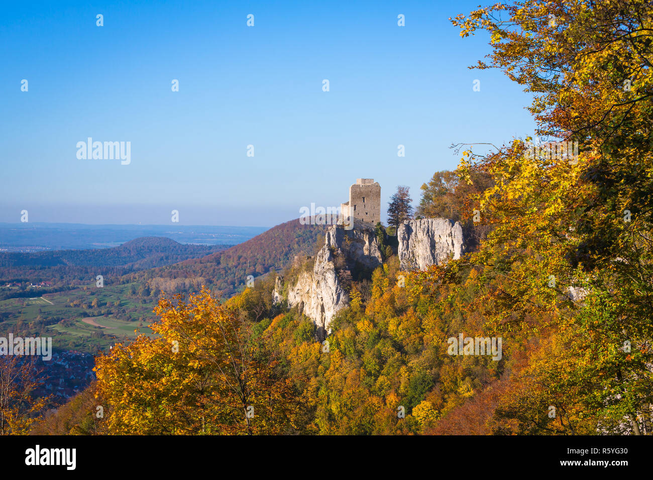 Burg reussenstein Auf der Schwäbischen Alb Stockfoto