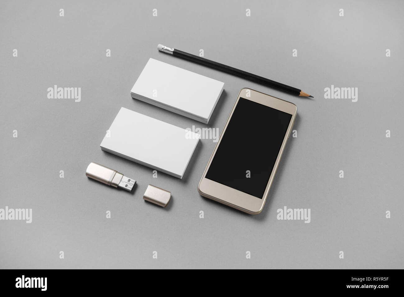 Gadgets und Schreibwaren Stockfoto