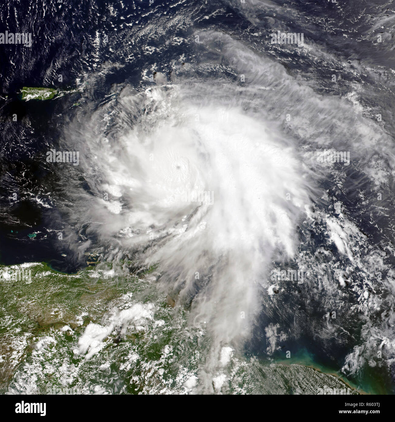 Hurrikan Maria. Elemente dieses Bild von der NASA eingerichtet. Stockfoto