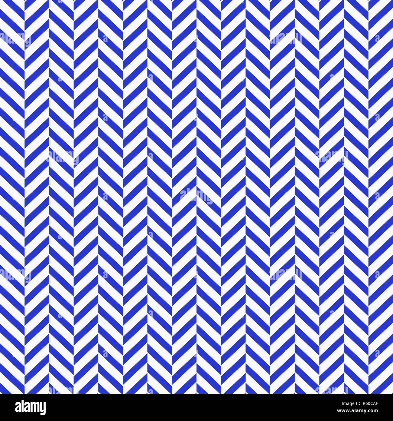 Hand blau Fischgrätenmuster Design gezeichnet. vector eps Abbildung 10 Stock Vektor
