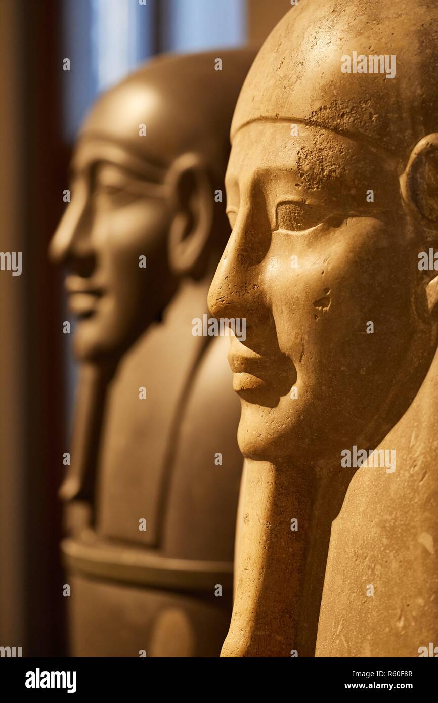 Antike Ägyptische Skulpturen Stockfoto