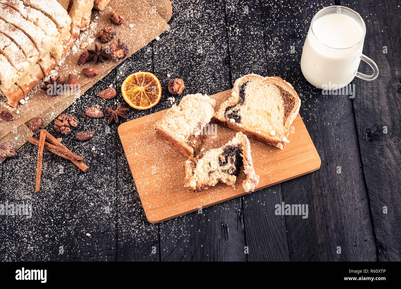 Scheiben vom Sandkuchen Stockfoto