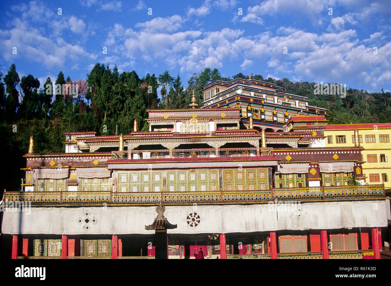Kloster Rumtek, Sikkim, Indien Stockfoto