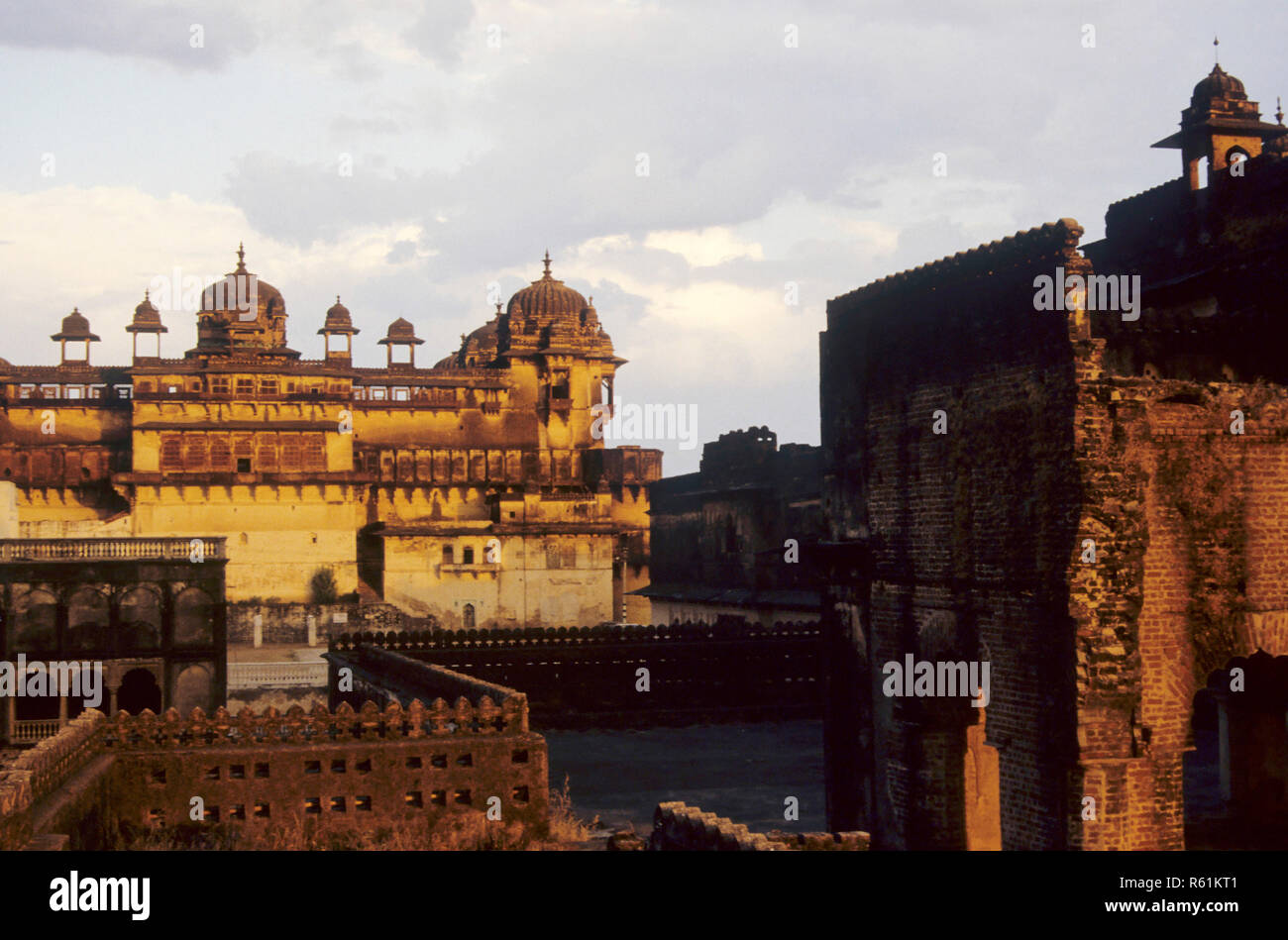 Orchha Palast in Orcha, Madhya Pradesh, Indien Stockfoto