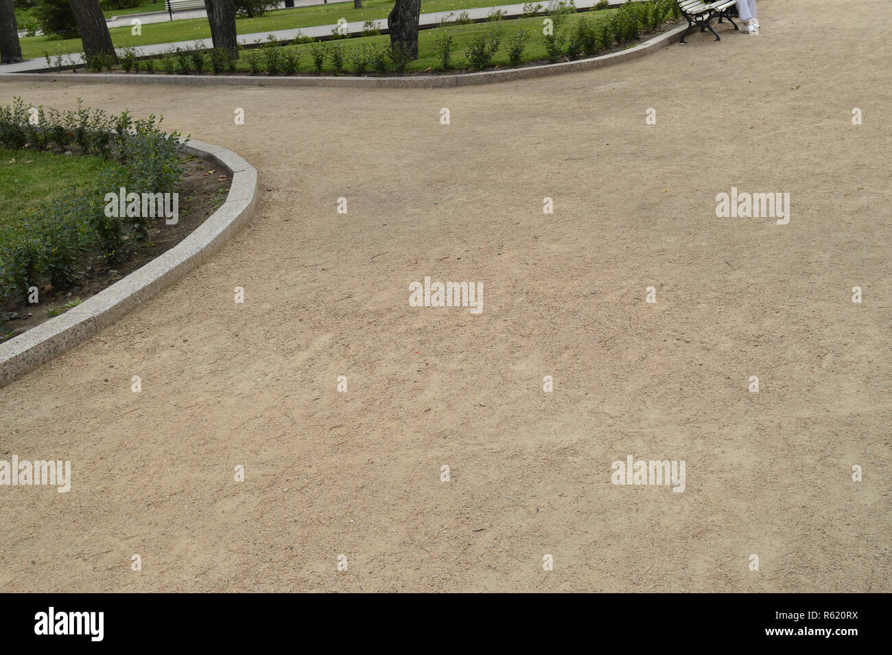 Sandy ist ein Wanderweg in einer wunderschönen Stadt Park Stockfoto