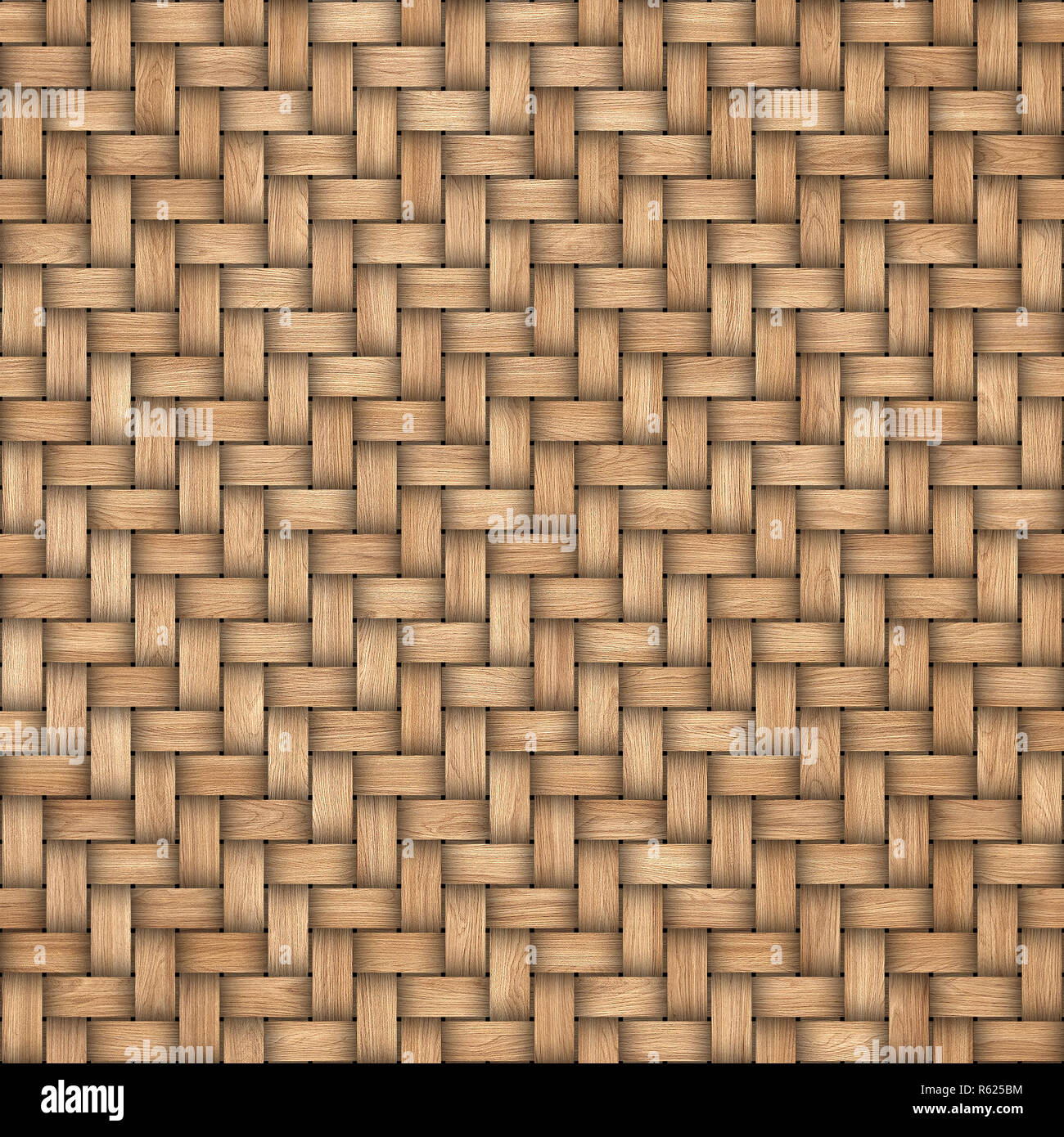 Holz- Webart Textur Hintergrund. Abstract dekorative Holz- strukturierte Korbflechten Hintergrund. Nahtlose Muster. Stockfoto