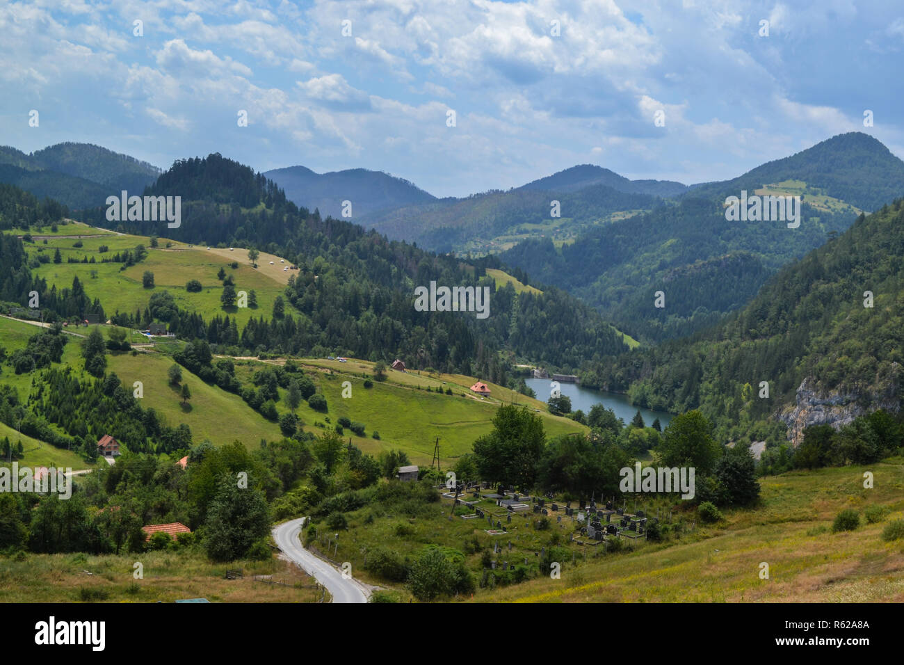 Landschaft irgendwo in Serbien Stockfoto