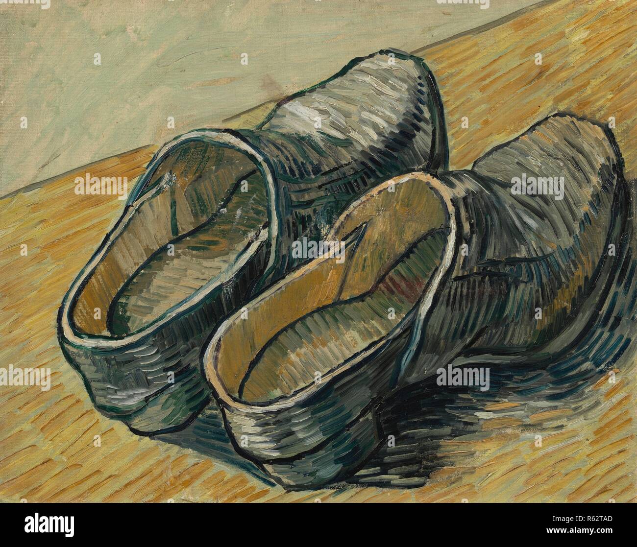 Ein paar Leder Clogs. Datum: Herbst 1889, Saint-Rémy-de-Provence. Abmessungen: 32,2 cm x 40,5 cm, 52,5 cm x 60 cm. Museum: Van Gogh Museum, Amsterdam. Autor: Van Gogh, Vincent. VINCENT VAN GOGH. Stockfoto