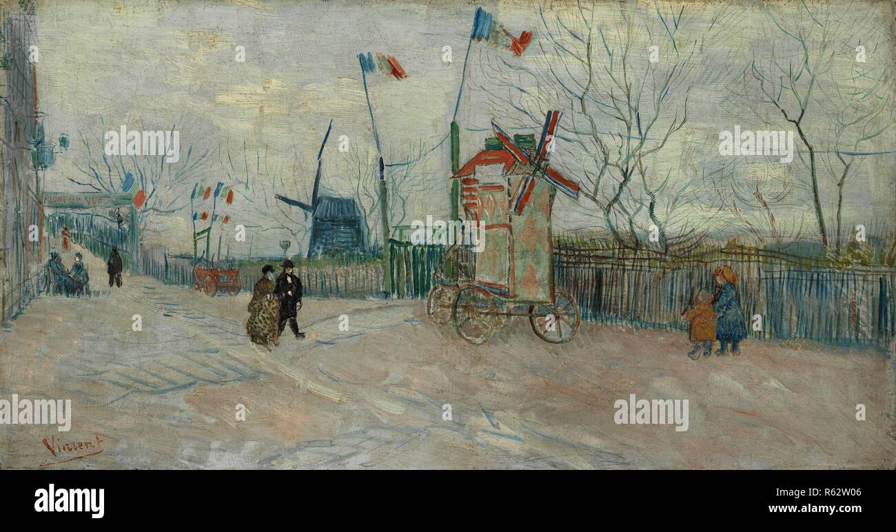 Rue des Deux Frères. Datum: Februar-april 1887, Paris. Abmessungen: 35,0 cm x 65,5 cm, 50,7 cm x 81,2 cm. Museum: Van Gogh Museum, Amsterdam. Autor: Van Gogh, Vincent. VINCENT VAN GOGH. Stockfoto