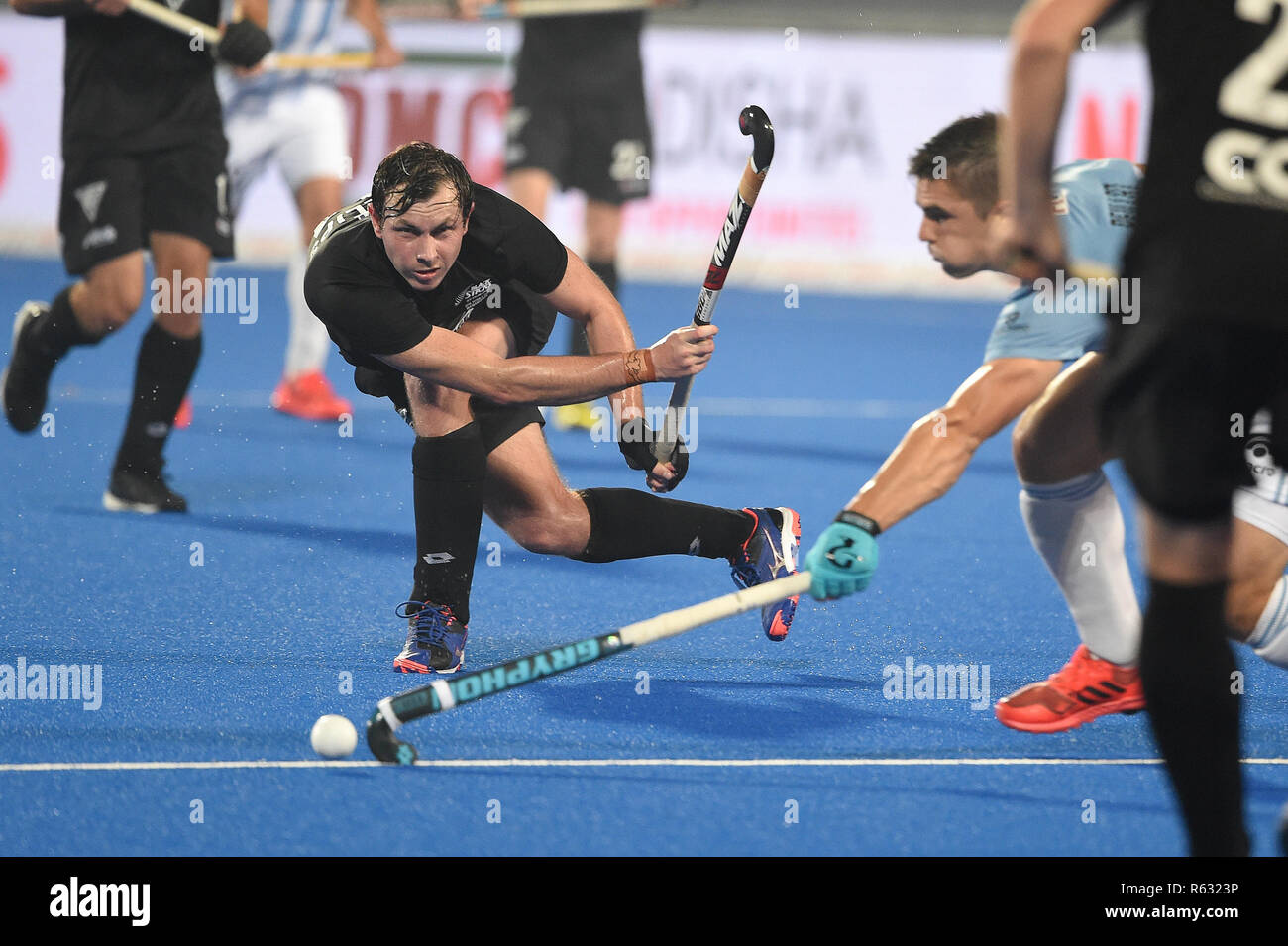 Bhubaneswar, Indien vom 3. Dezember 2018 Wm Hockey: Spanien gegen Frankreich Hayden Phillips von Neuseeland Credit: Orange Bilder vof/Alamy leben Nachrichten Stockfoto