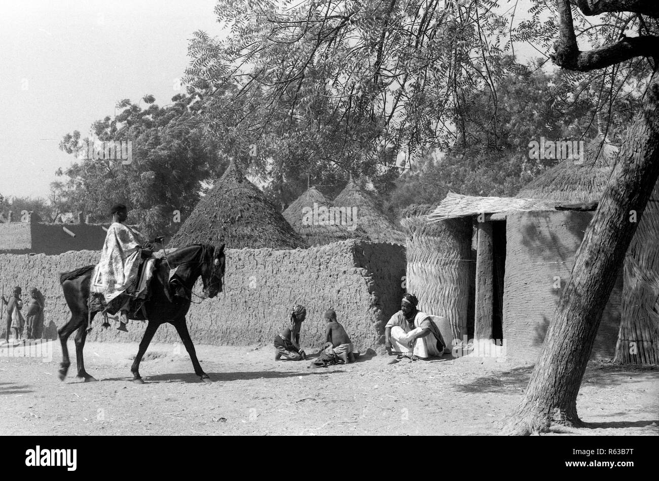 Village Szene in Kano Nigeria Afrika 1950 s Stockfoto