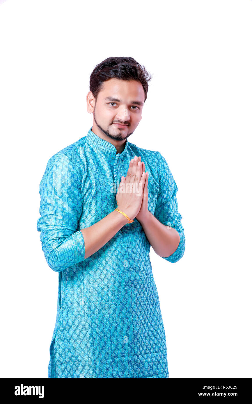 Junge Inder in der traditionellen Verschleiß Stockfoto