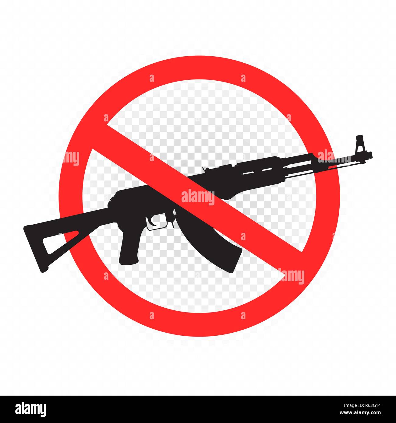 Waffe zeichen Symbol verboten Stock Vektor