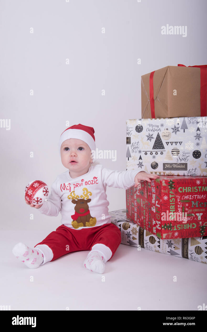 Weihnachten Baby Stockfoto
