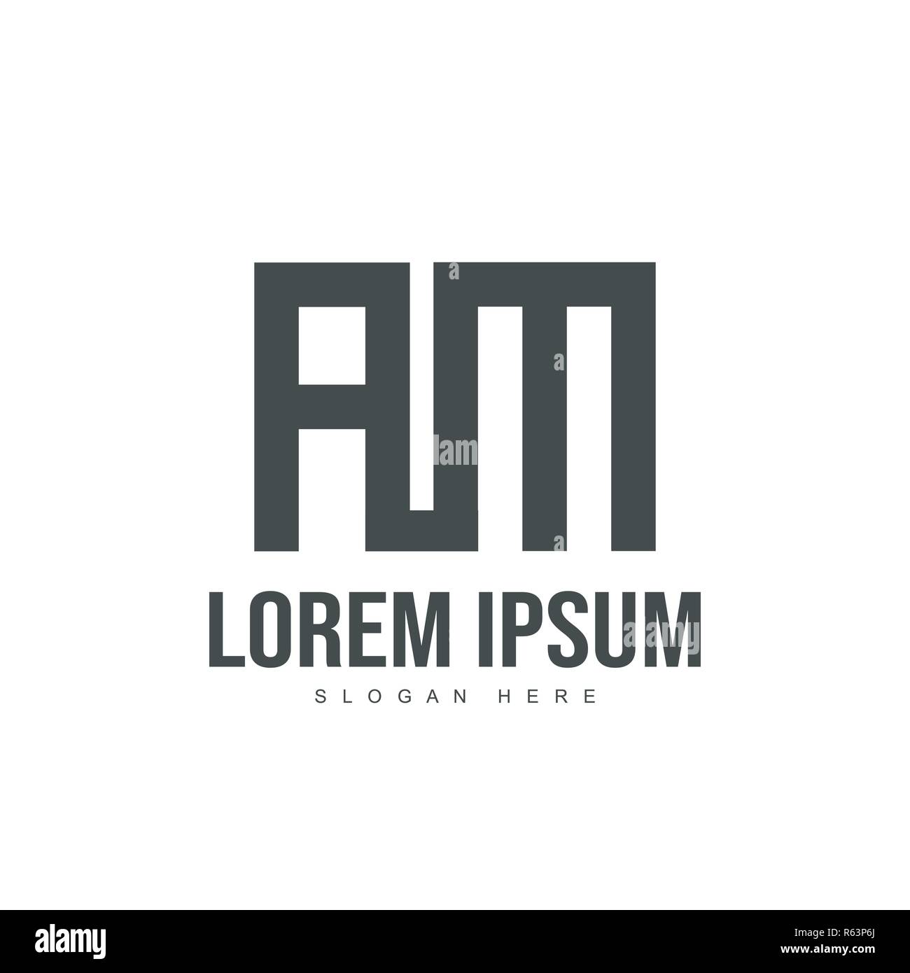 Bin Logo template Design. Initial logo Template Design Stock Vektor