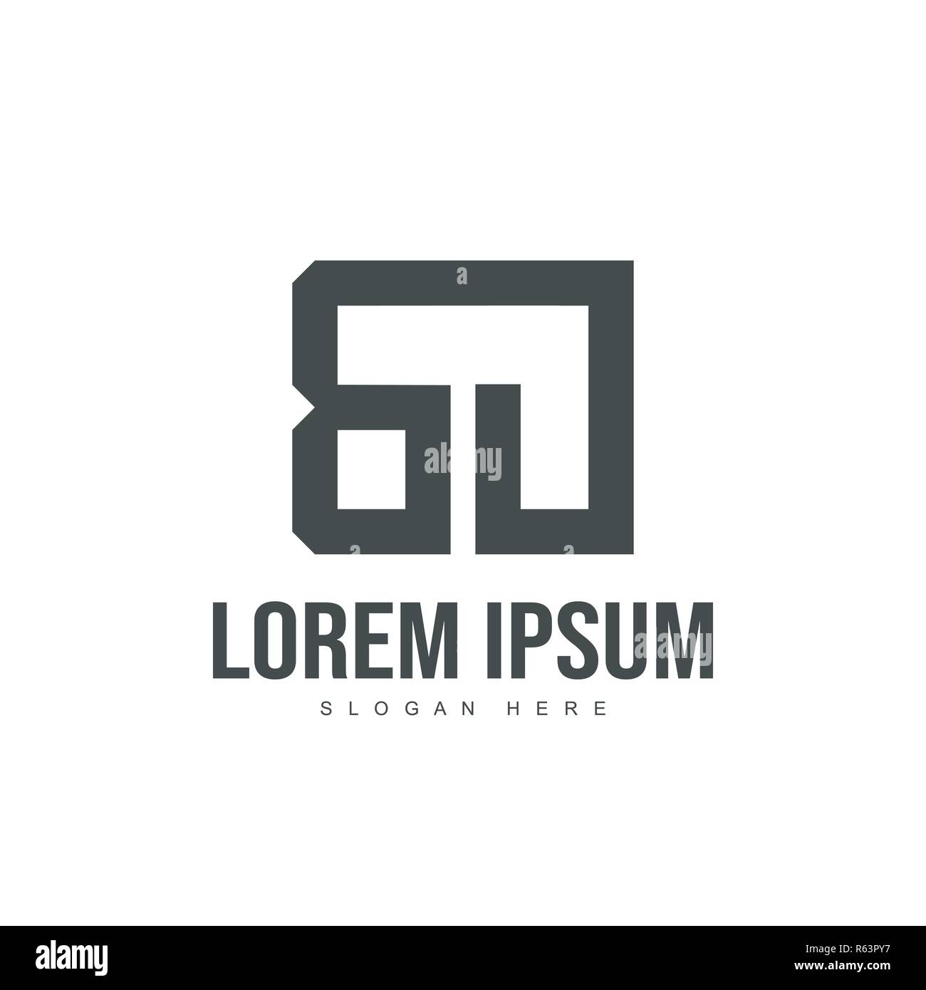 BD Schreiben Logo Design. Initial logo Template Design Stock Vektor