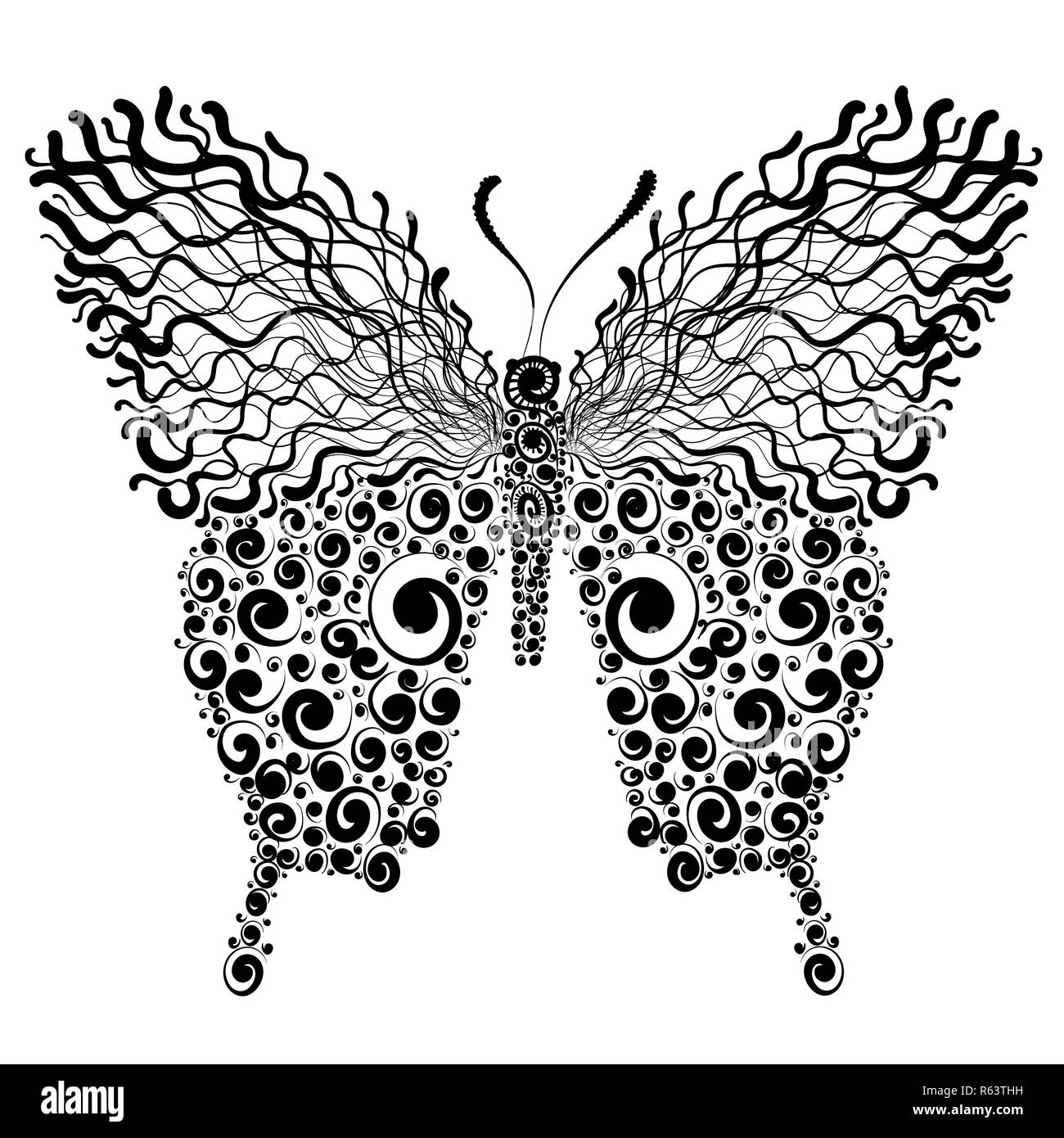 Dekorativer Schmetterling Abbildung Stockfoto