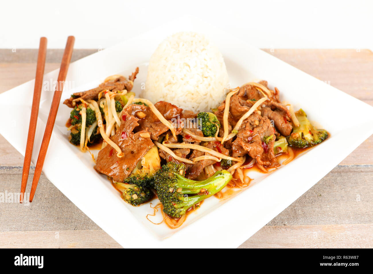 Asiatische Rindfleisch mit Broccoli Stockfoto