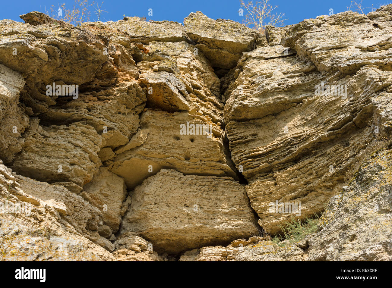 Geologische Sedimenten. Naturstein Hintergrund. Stockfoto