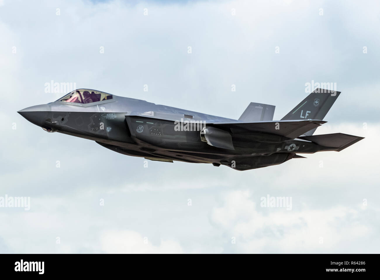 US Marine Corps F-35 Lightning II, fotografiert im Royal International Air Tattoo (RIAT) Stockfoto