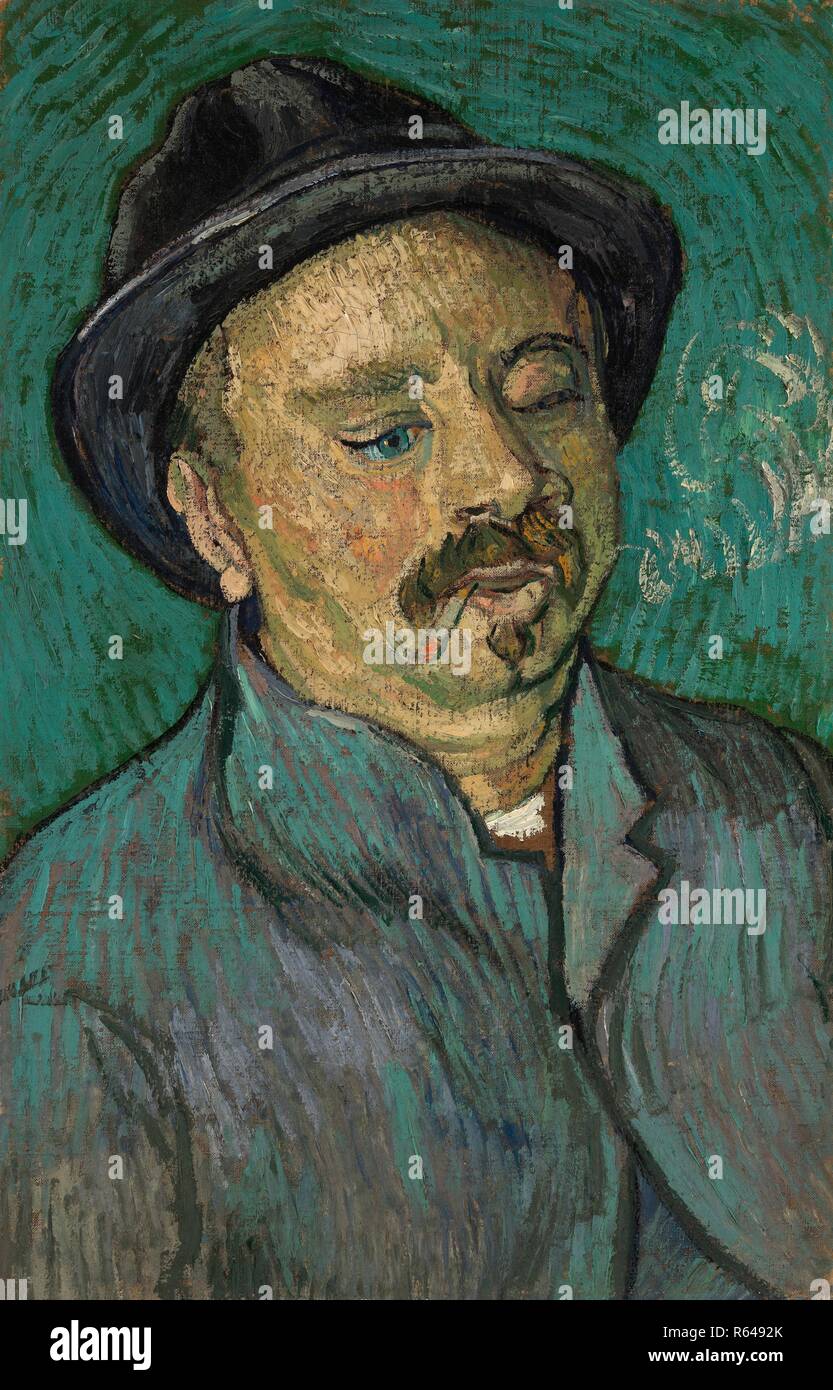 Porträt einer One-Eyed Menschen. Datum: Herbst 1889, Saint-Rémy-de-Provence. Abmessungen: 56,5 cm x 36,6 cm, 76,6 cm x 56,9 cm. Museum: Van Gogh Museum, Amsterdam. Autor: Van Gogh, Vincent. VINCENT VAN GOGH. Stockfoto
