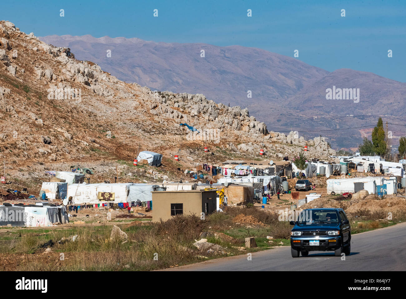 Palästinensische Flüchtlingslager, Bekaa-tal, Libanon Stockfoto