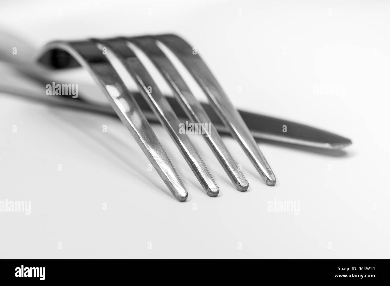 Messer und Gabel Stockfoto
