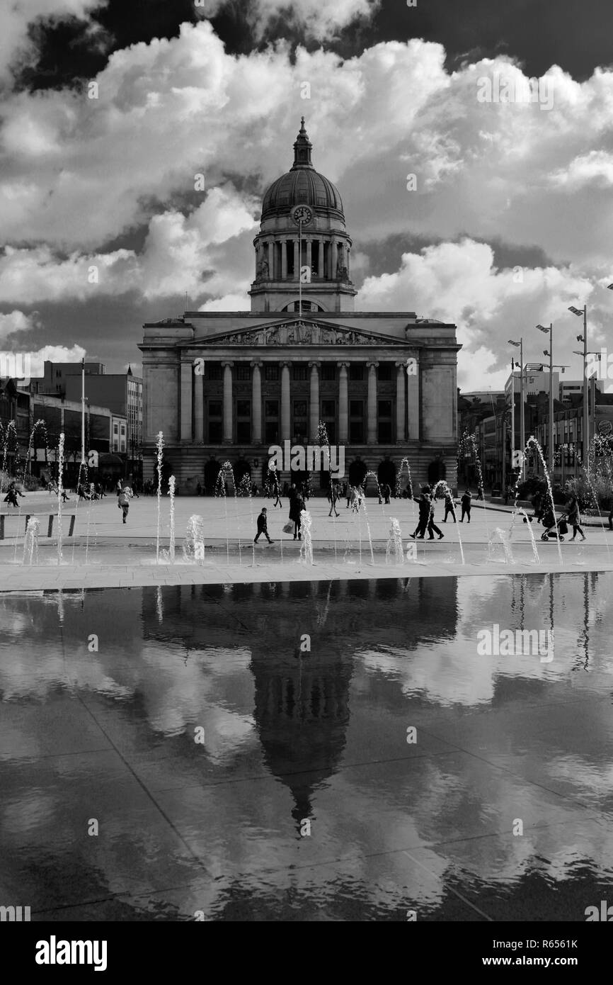 Der Rat Haus, Gebäude, Stadtzentrum von Nottingham, Nottinghamshire, England, Großbritannien Stockfoto