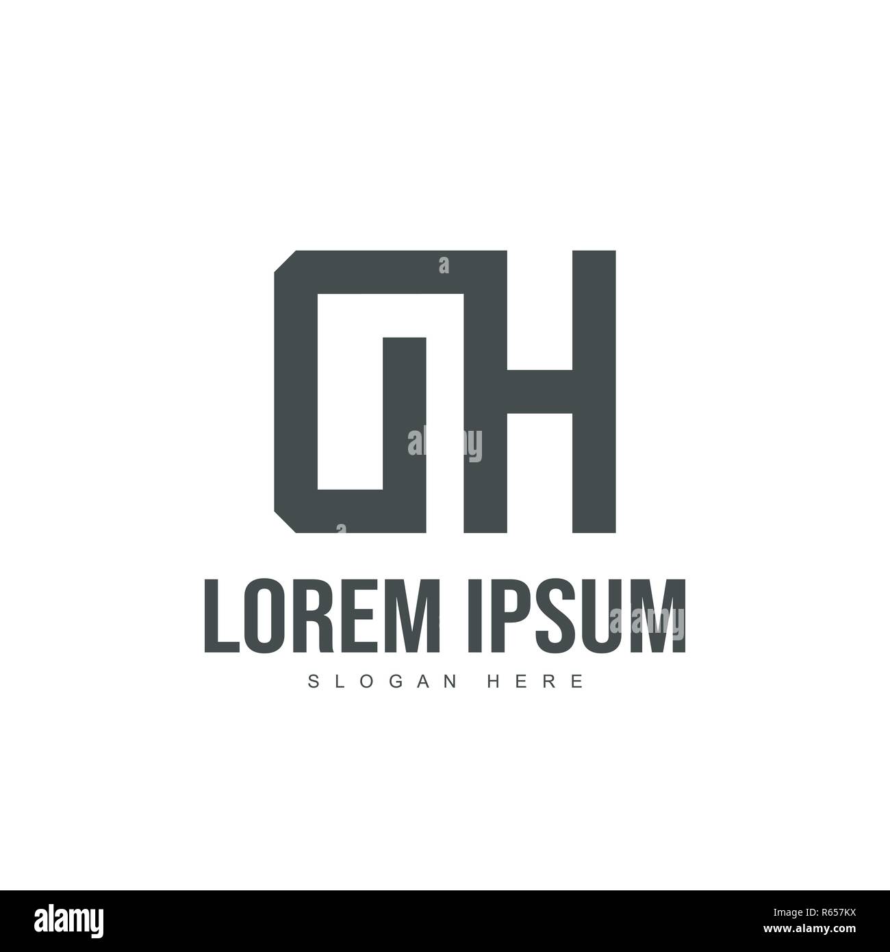 DH Schreiben Logo Design. Initial logo Template Design Stock Vektor