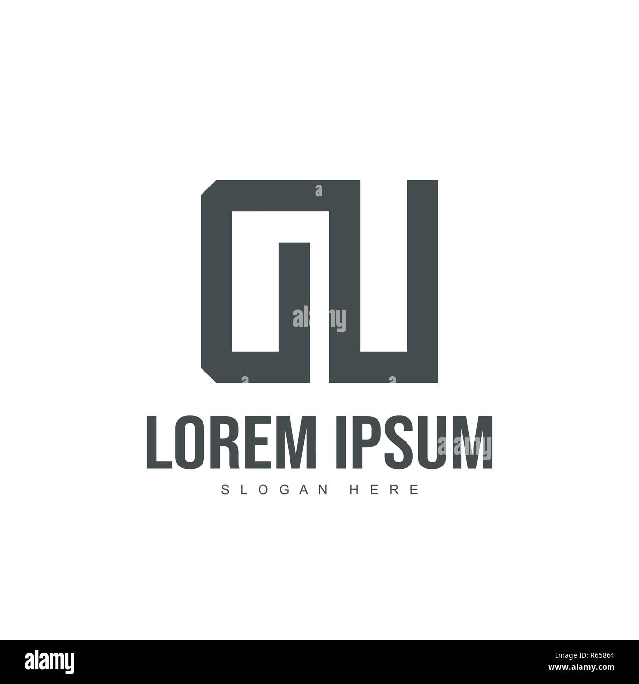 DU Buchstaben Logo Design. Initial logo Template Design Stock Vektor
