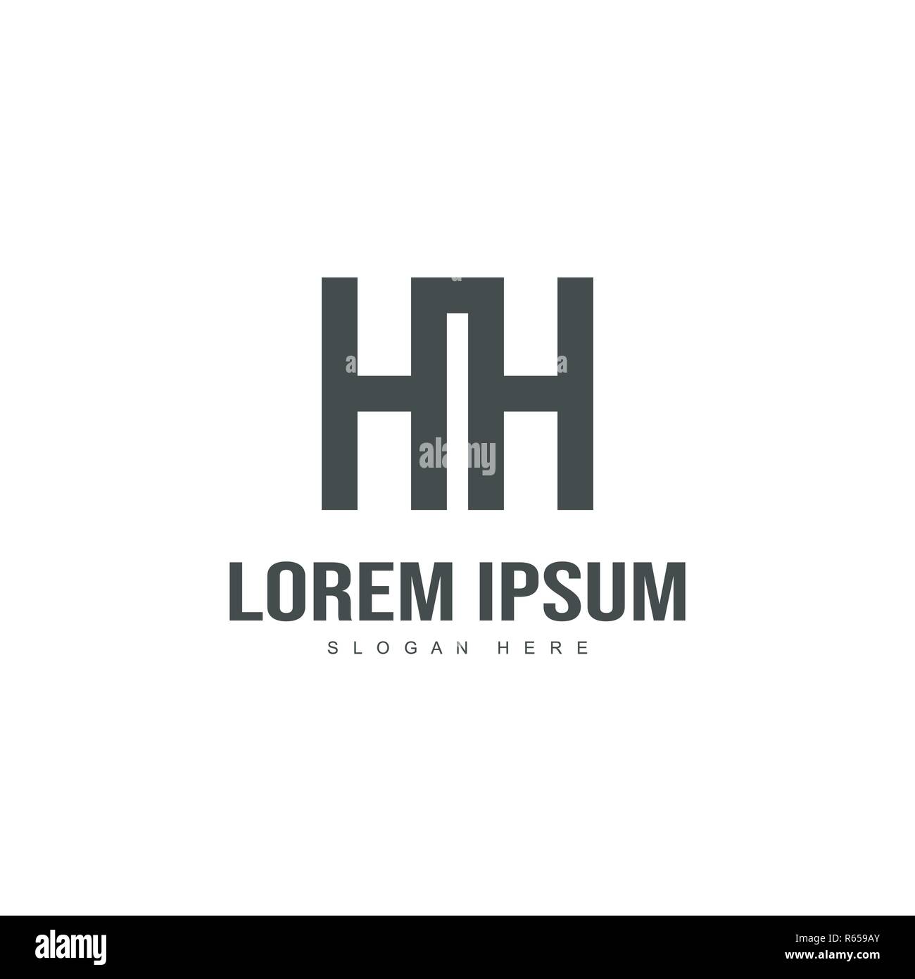 Initial Logo Design. Minimale schreiben Logo template Design Stock Vektor