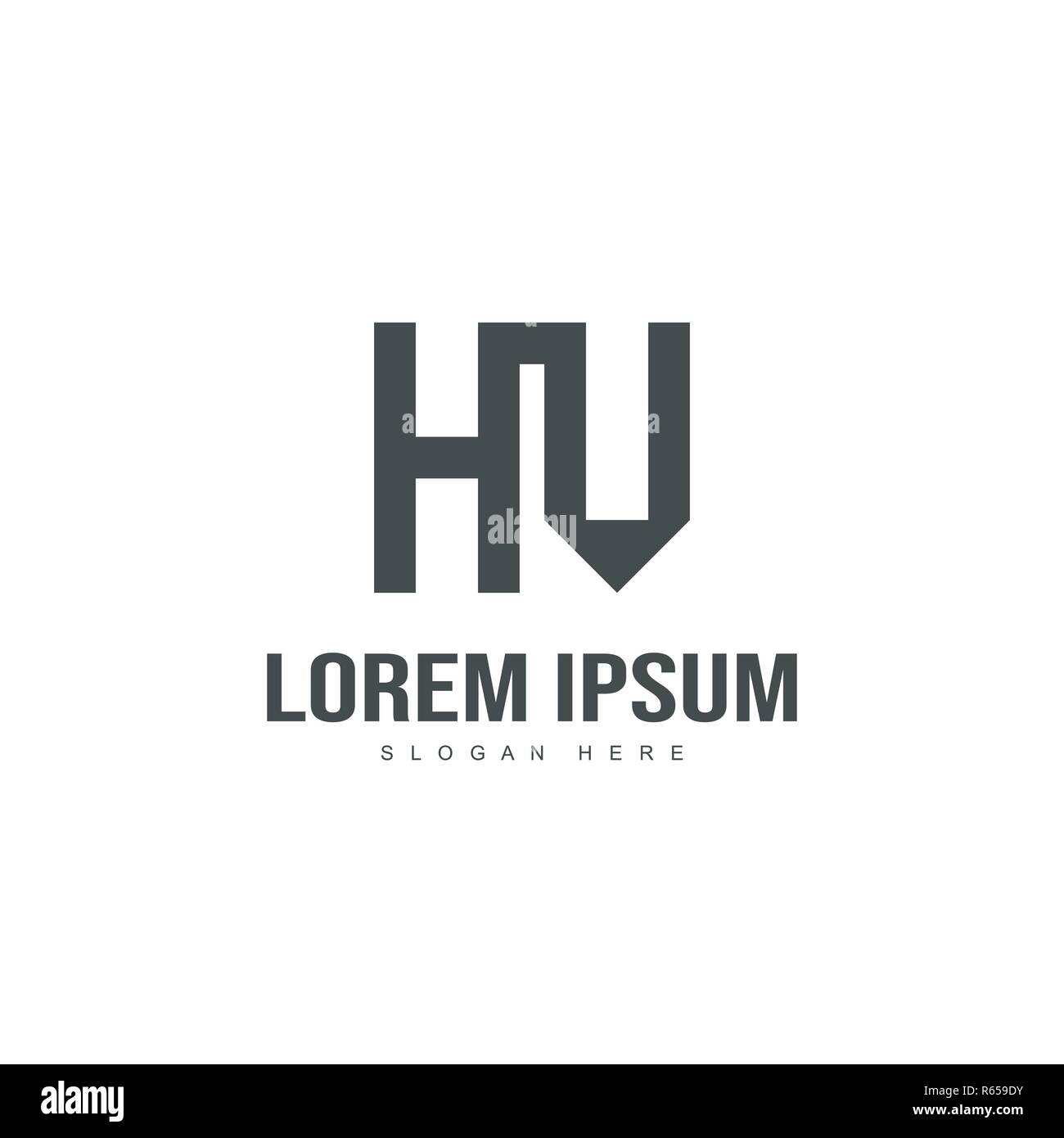 Initial Logo Design. Minimale schreiben Logo template Design Stock Vektor