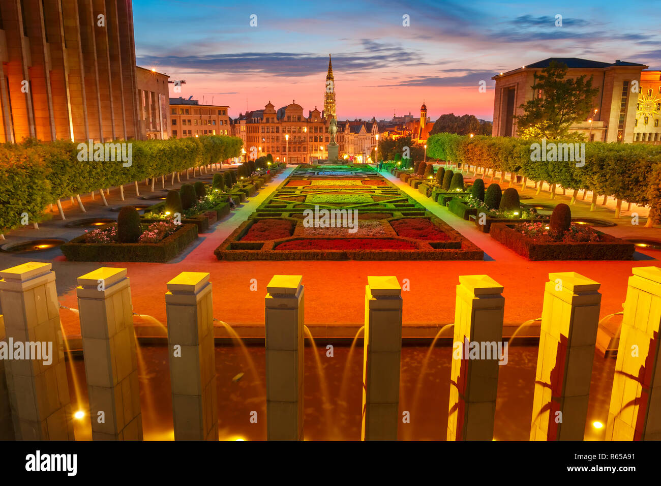 Brüssel bei Sonnenuntergang, Brüssel, Belgien Stockfoto