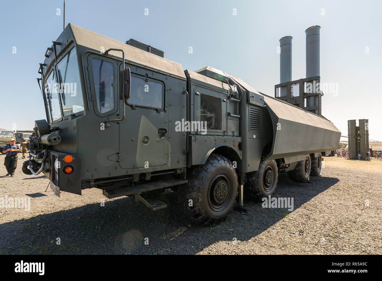 Internationale militärische technische Forum' Armee 2018". Bastion Küsten Raketenwerfer mit Yakhont und P-800 Oniks Anti-Schiffs-Raketen Stockfoto