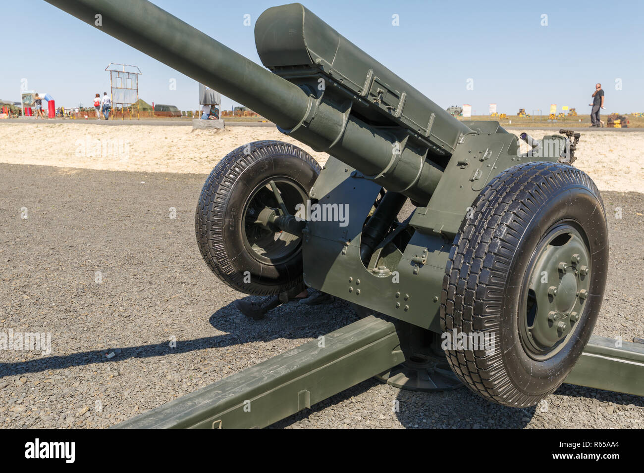 Internationale militärische technische Forum' Armee 2018". Die 122-mm-Haubitze Sowjetunion D-30 A (GRAU-Index 2A 18) ist eine sowjetische Haubitze, die ersten Service eingegeben Stockfoto